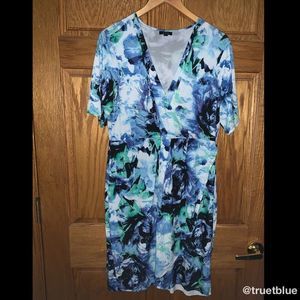 Apt. 9 Floral Faux Wrap Dress Sz 1X